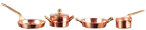3 pc. Copper Pot and Pan Set